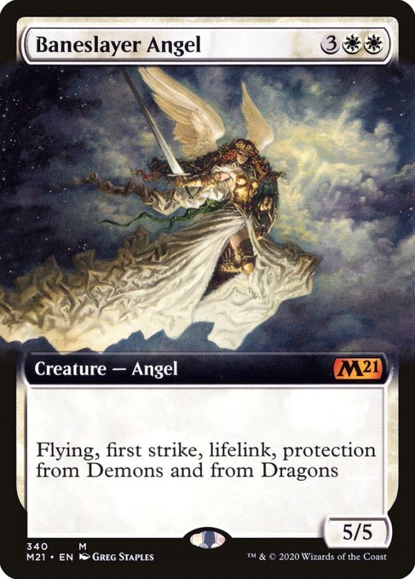 Baneslayer Angel (Extended Art) [Core Set 2021] on Sale