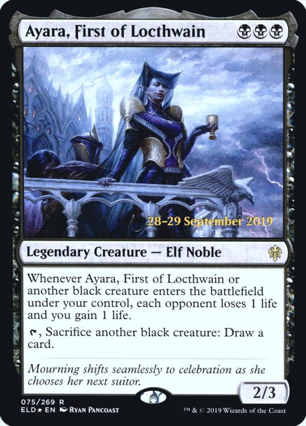 Ayara, First of Locthwain [Throne of Eldraine Prerelease Promos] Online