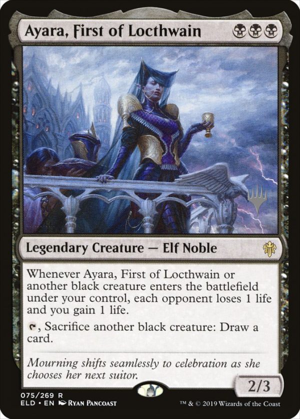 Ayara, First of Locthwain (Promo Pack) [Throne of Eldraine Promos] Online Hot Sale