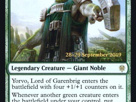 Yorvo, Lord of Garenbrig [Throne of Eldraine Prerelease Promos] For Discount