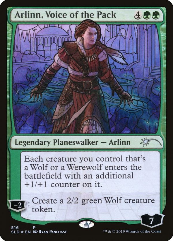 Arlinn, Voice of the Pack (Stained Glass) [Secret Lair Drop Promos] Hot on Sale