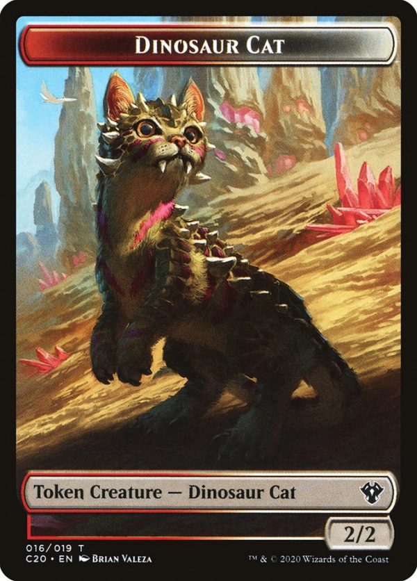 Bird    Dinosaur Cat Double-Sided Token [Commander 2020 Tokens] Discount