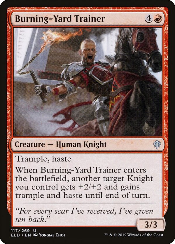 Burning-Yard Trainer [Throne of Eldraine] Online Sale