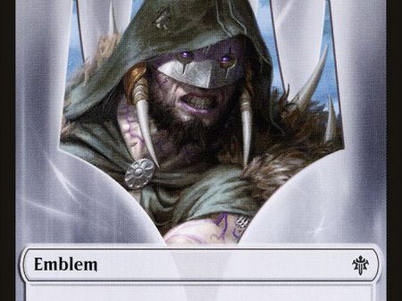 Garruk, Cursed Huntsman Emblem [Throne of Eldraine Tokens] For Discount