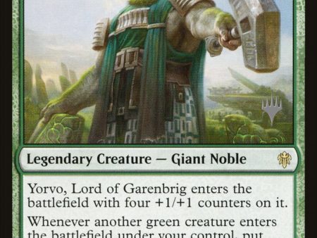 Yorvo, Lord of Garenbrig (Promo Pack) [Throne of Eldraine Promos] For Cheap