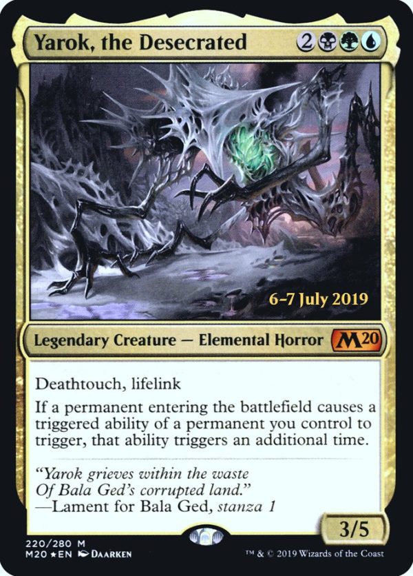 Yarok, the Desecrated [Core Set 2020 Prerelease Promos] Supply