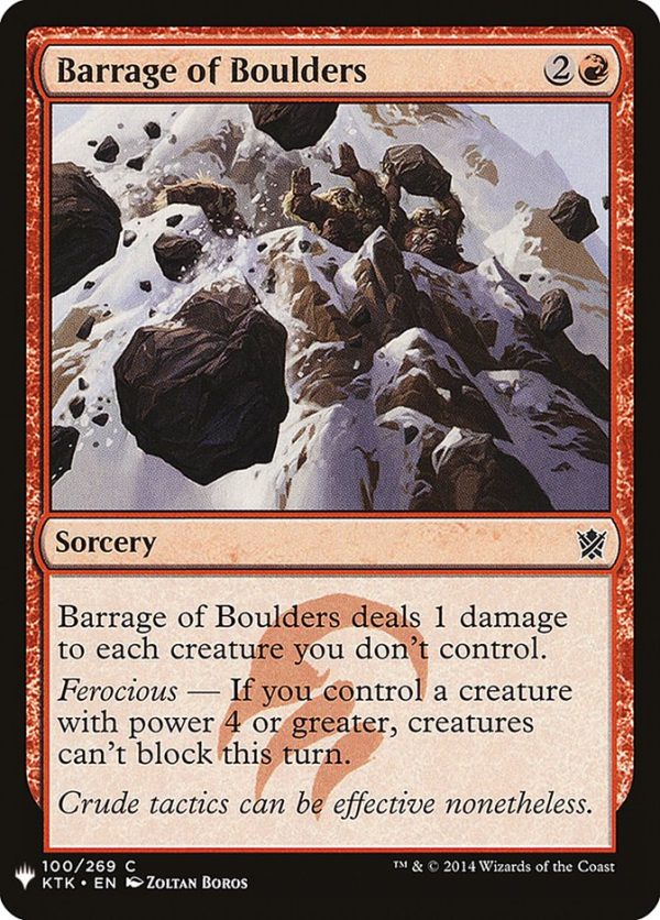 Barrage of Boulders [Mystery Booster] For Discount