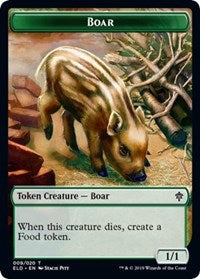 Boar    Food (15) Double-Sided Token [Throne of Eldraine Tokens] on Sale