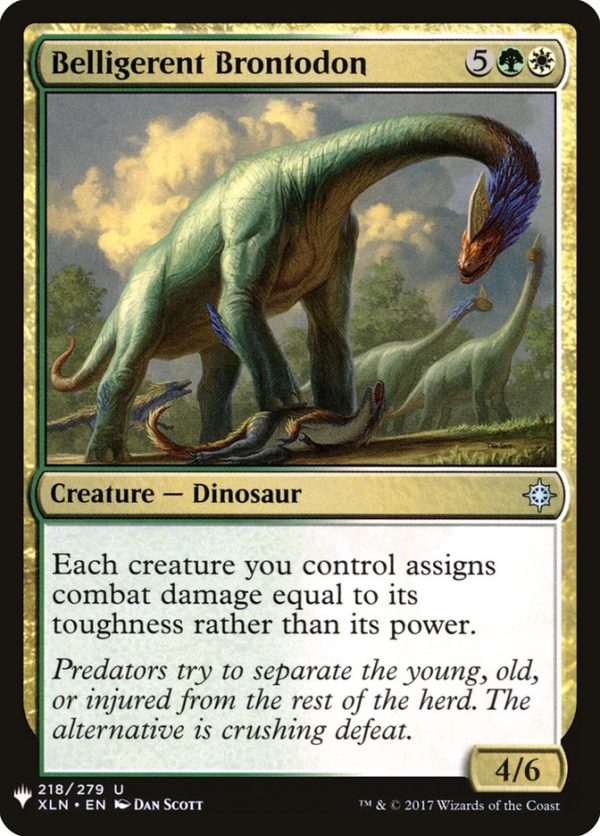 Belligerent Brontodon [Mystery Booster] on Sale