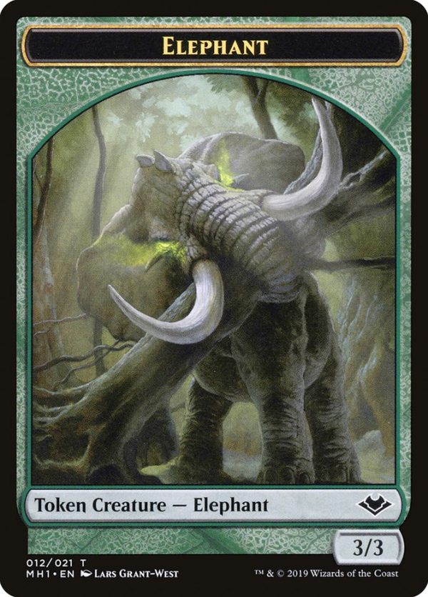 Zombie (007)    Elephant (012) Double-Sided Token [Modern Horizons Tokens] Supply