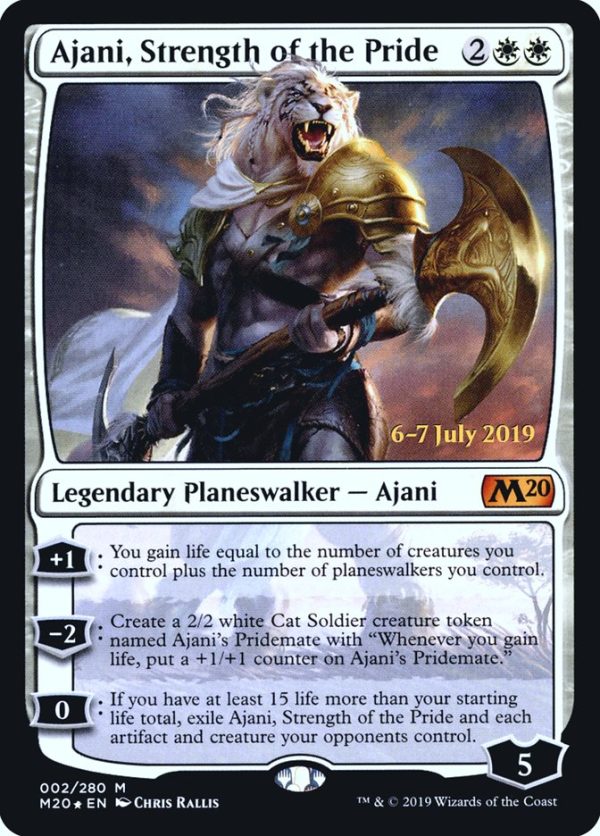 Ajani, Strength of the Pride [Core Set 2020 Prerelease Promos] Online Hot Sale